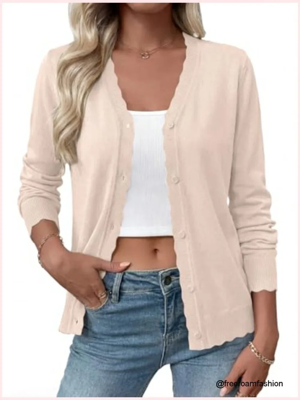 Dressy Button Down Cardigan Work Sweaters Trendy Knit Long Sleeve XS-3XL